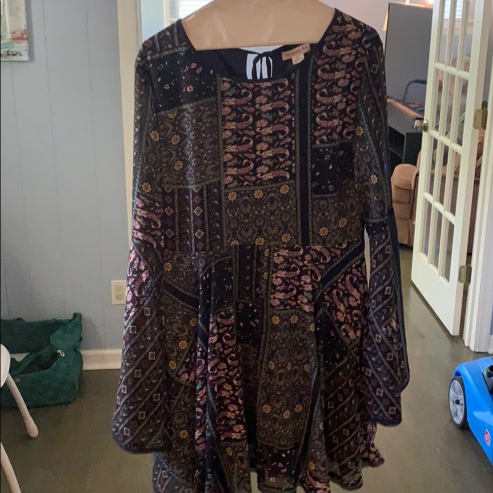 Large paisley dress great for work